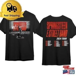 Bruce Springsteen And E Street Band Uk Europe Tour Shirt Fan 2 Sided